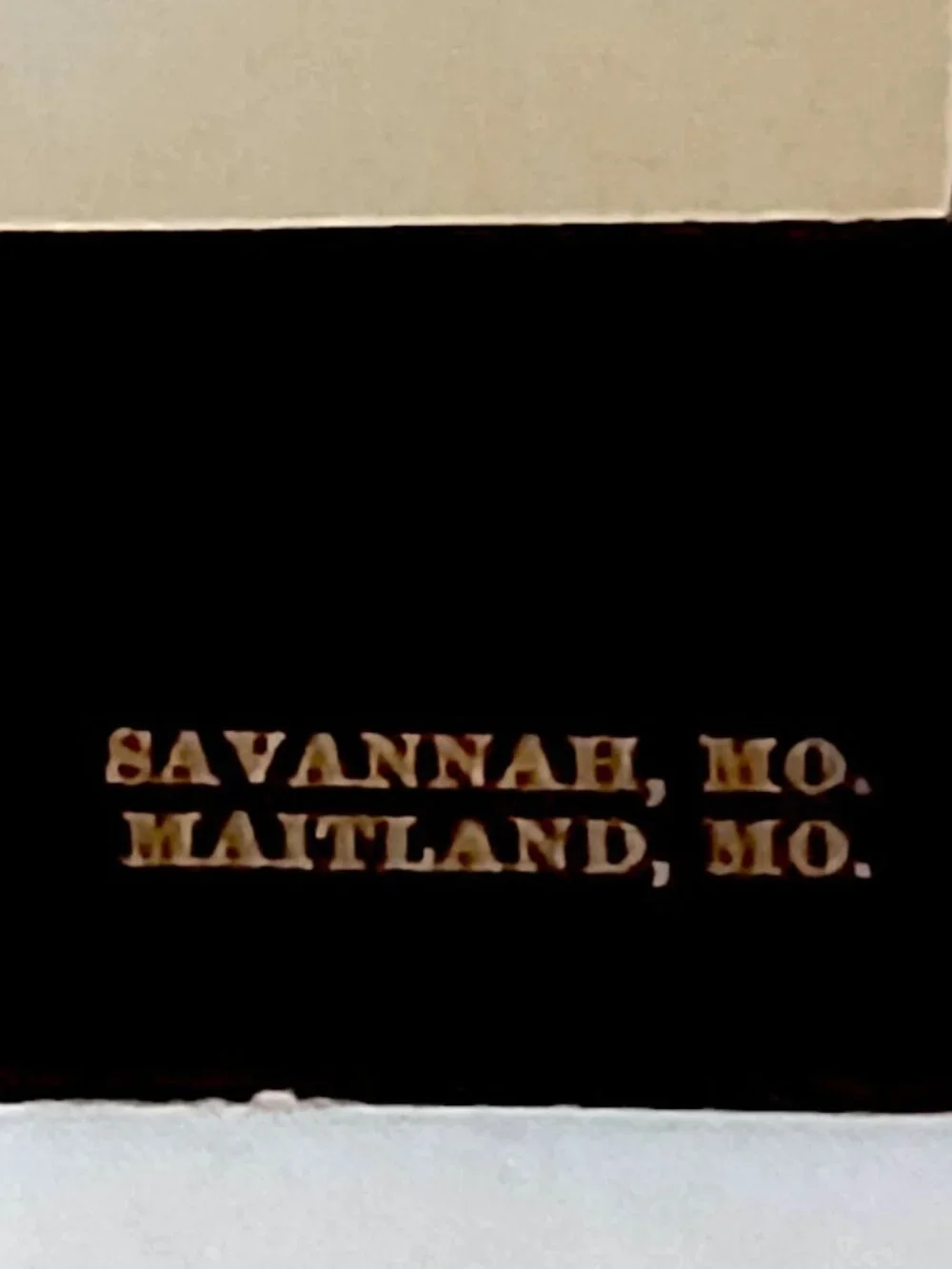 2 Antique Bier Cabinet Cards Missouri St Joseph Savannah Maitland Victorian Phot